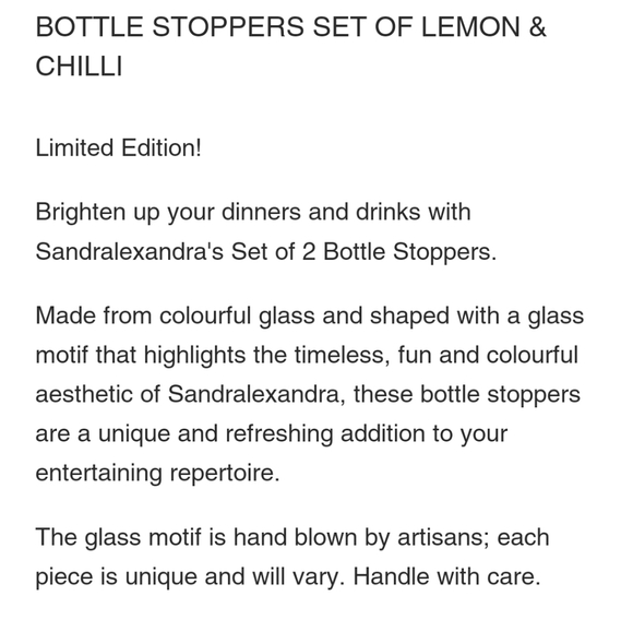 Sandra Alexandra bottle Stoppers set of 2 - Picture 5 of 6